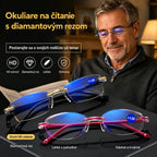 1 pár za 19 € 🧐👓️ Elegantné okuliare na čítanie s ochranou proti modrému svetlu; bezrámový dizajn, ktorý znižuje únavu očí a predchádza vzniku krátkozrakosti; vhodné pre mužov aj ženy.