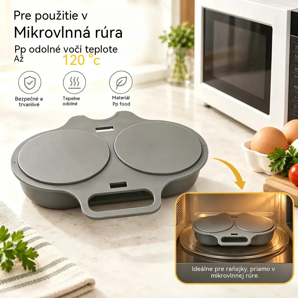 🎁2 kusy za 20 €💥Vajíčkový hrniec do mikrovlnky: dvojitý, nepriľnavý a ľahko sa čistí.🏠