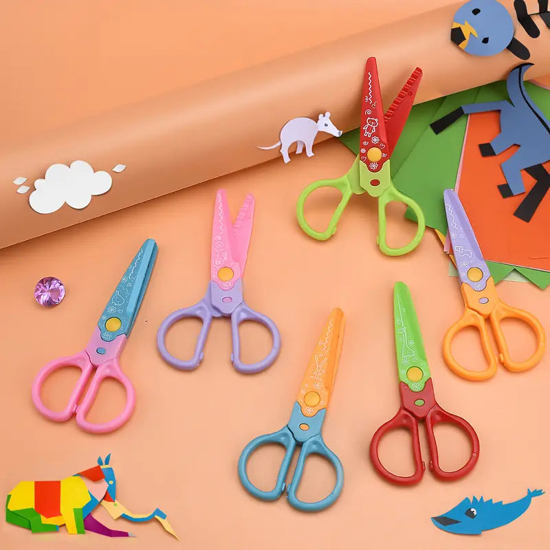 🥰【6 kusov - 6 rôznych tvarov】Len 20 eur✂️🌈Bezpečnostné nožnice pre deti (na stavbu svojpomocne)