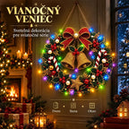 🎄💎 Vianočný veniec DIY s diamantmi, perlami a LED svetlami – 9 štýlov, akrylová doska, jednoduché tvorenie.