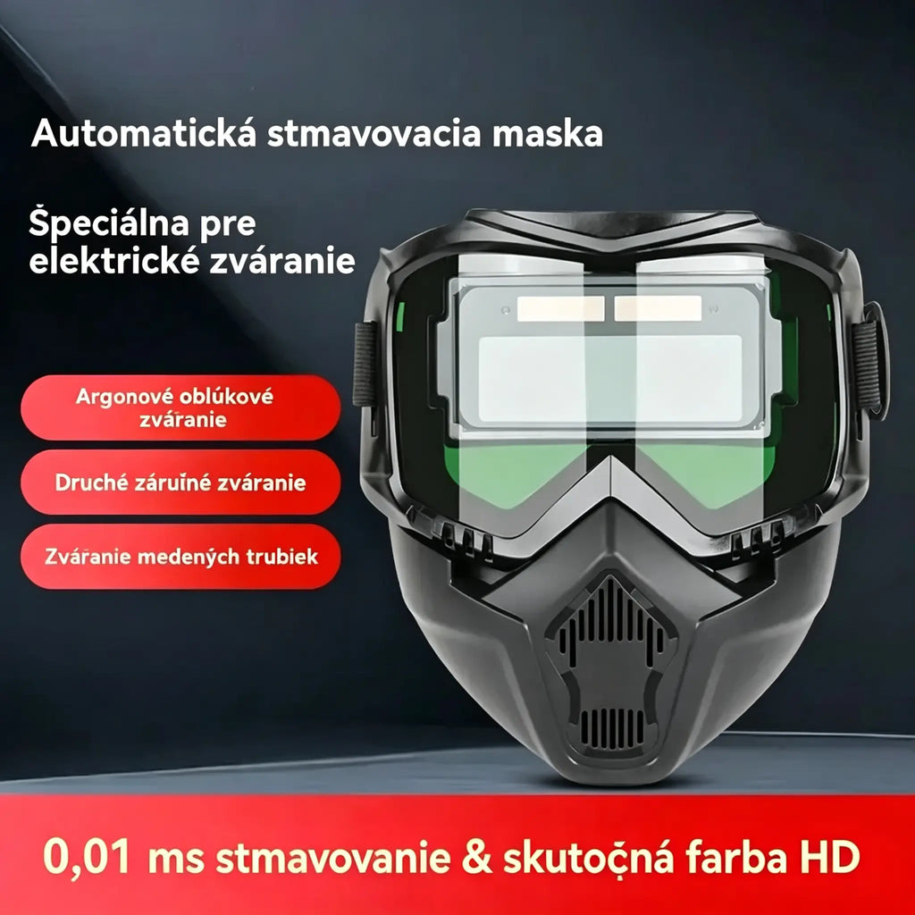 🔥😎Plne automatická zváračská kukla s prepínaním svetiel a ochrannou maskou na hlavu pre zváračov