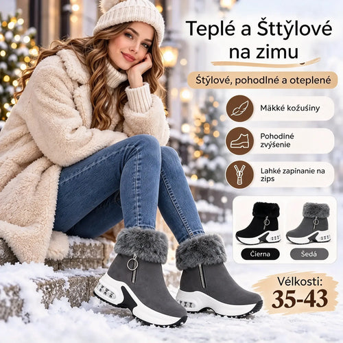 1 pár za 36 EUR.🔥😍【35 – 43】Dámska jesenná/zimná obuv s hrubou podrážkou, zateplená flísom – teplá a ležérna