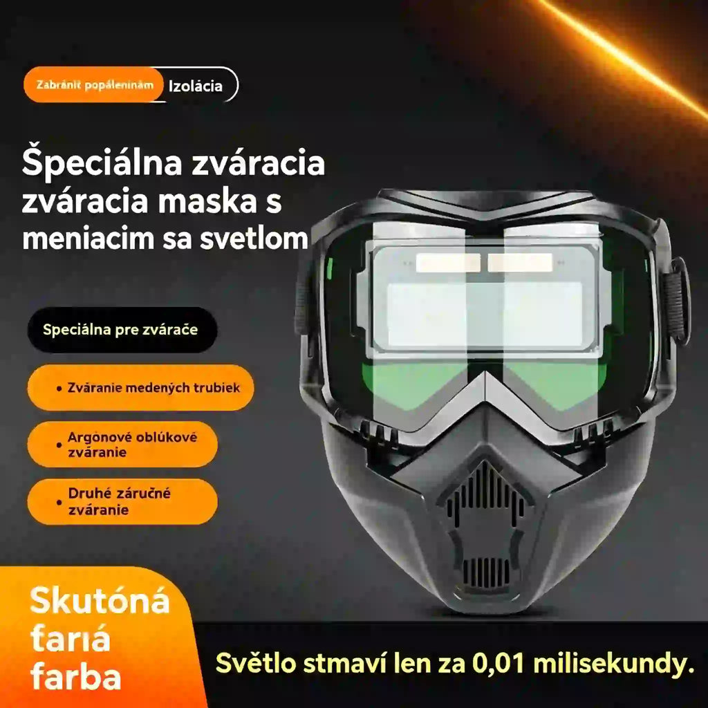 🔥😎Plne automatická zváračská kukla s prepínaním svetiel a ochrannou maskou na hlavu pre zváračov