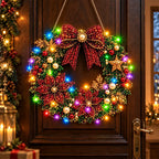 🎄💎 Vianočný veniec DIY s diamantmi, perlami a LED svetlami – 9 štýlov, akrylová doska, jednoduché tvorenie.