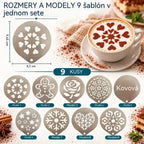 9 položiek za 22 eur☕ Nerezová oceľová forma na kávové latte art