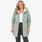 ⛄🧥 Dámska zimná bunda s kapucňou — teplá, mäkká a pohodlná, dostupná vo veľkostiach M–3XL.